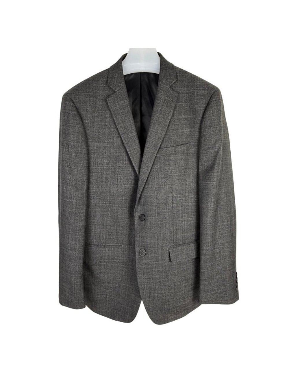 Van Heusen Flex Men's Gray Slim-Fit Glen Plaid Sport Jacket Blazer 42R